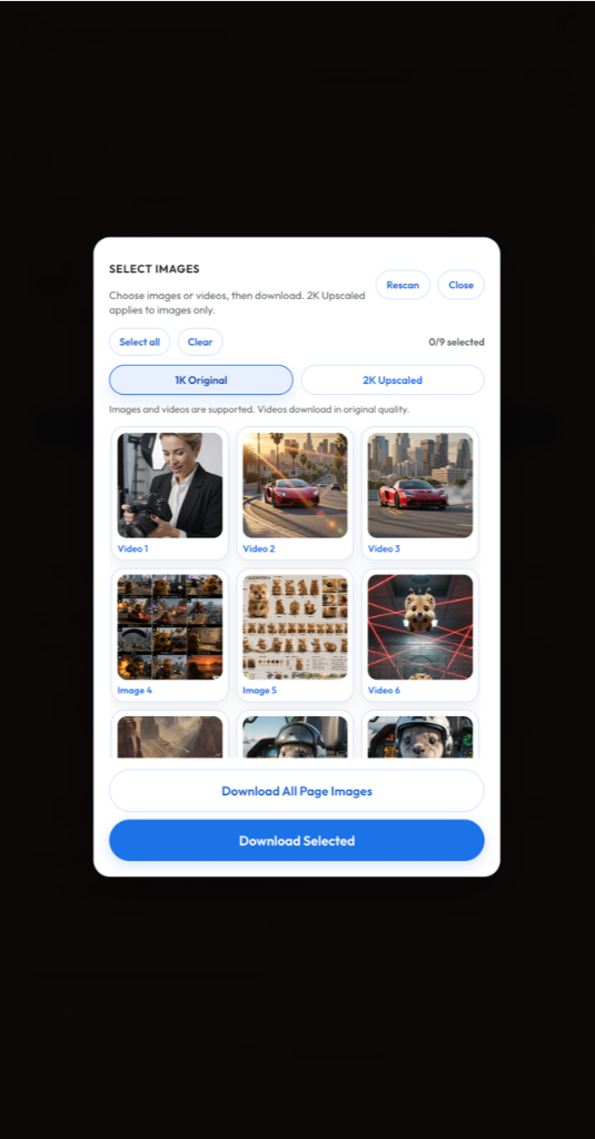 Google Flow Automator Downloader Picker